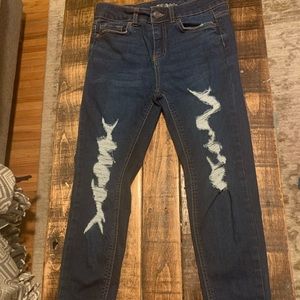 Wild flower ripped/distressed skinny jeans